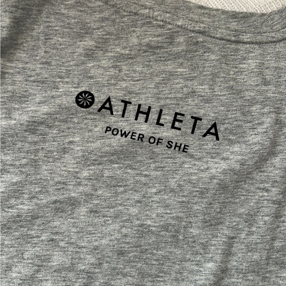 NWOT Athleta Organic Daily Crew 100% Cotton Tee Size Large Gray - Picture 5 of 8